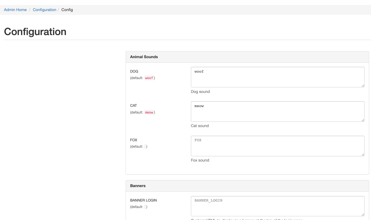 Nautobot app in the admin config