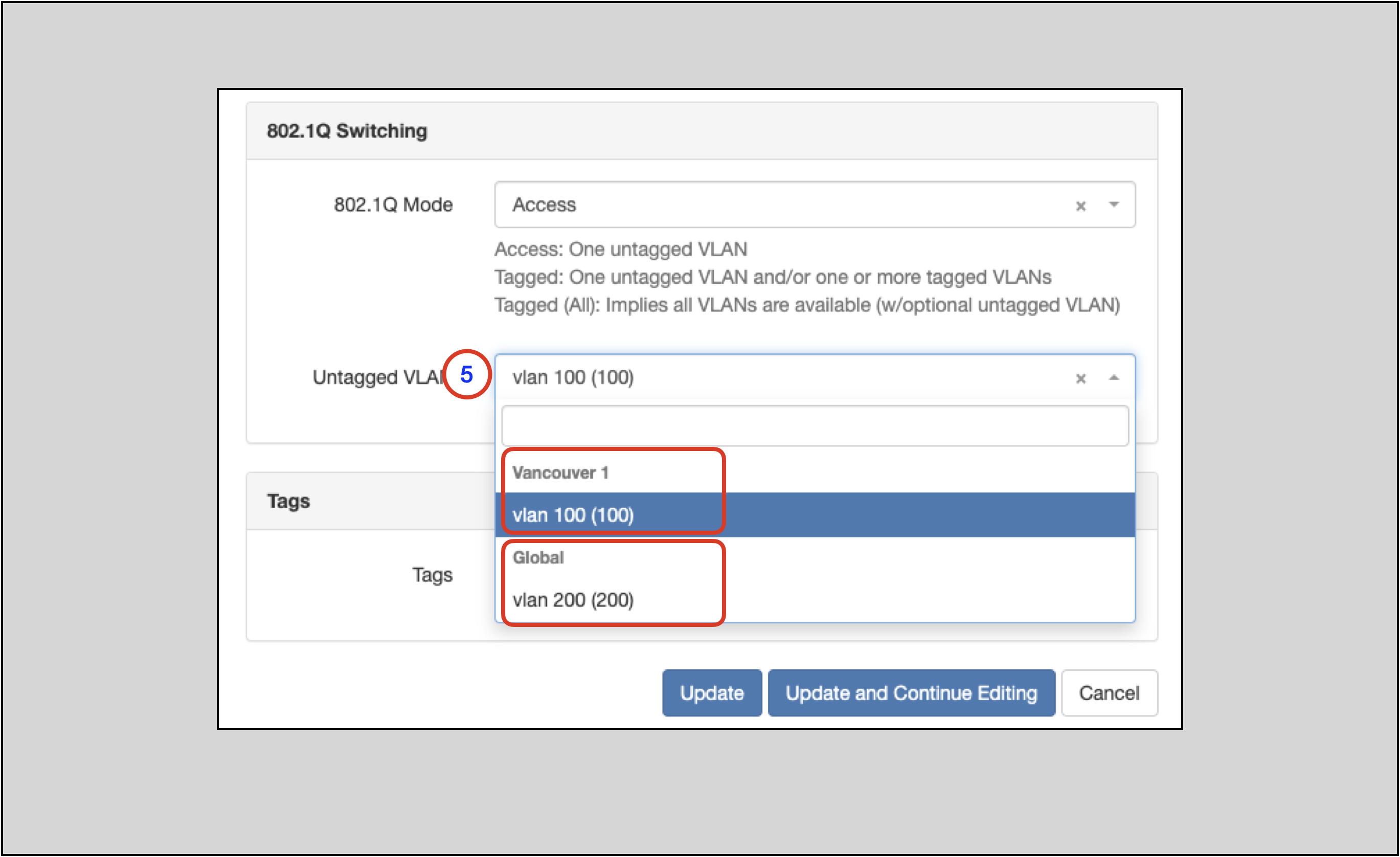 Add VLAN to interface 2