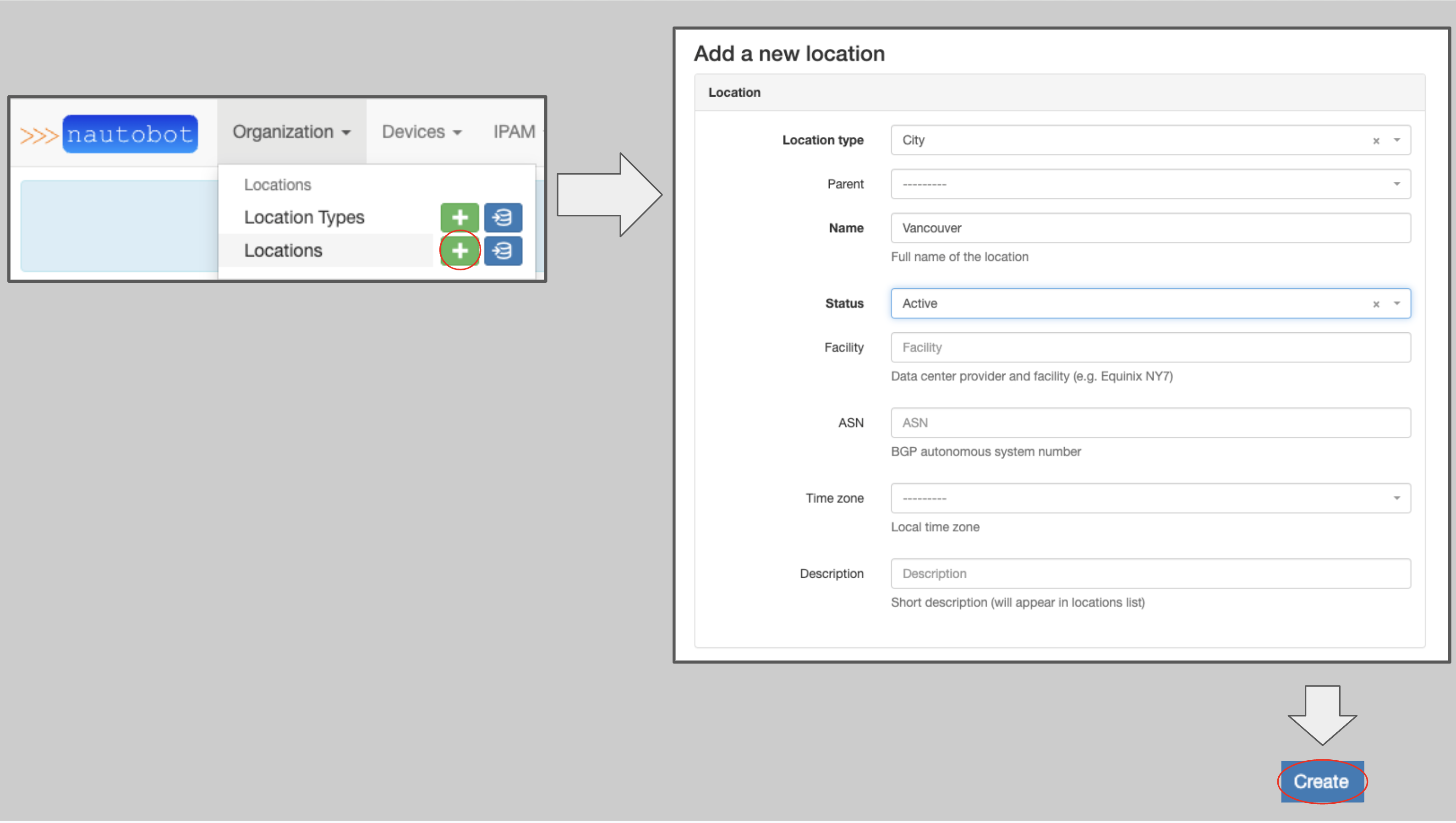 Create location