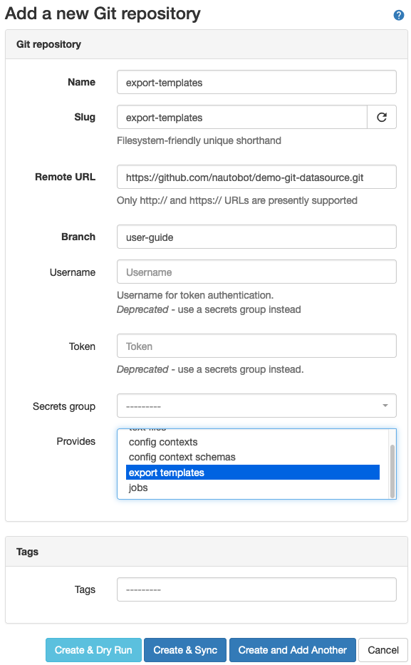 Example Details Export-Templates